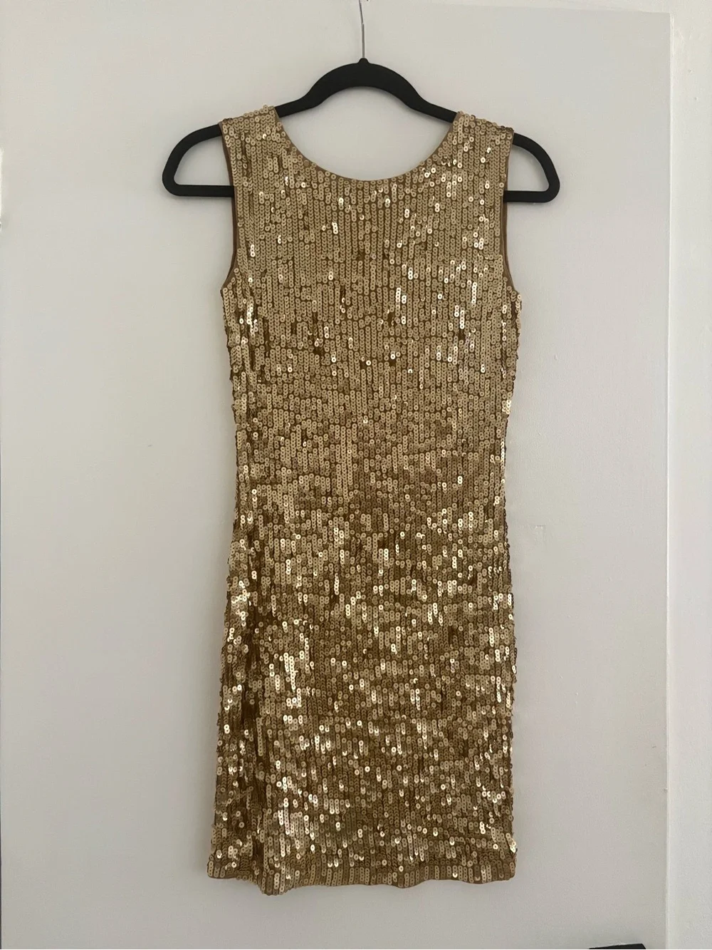 Michael Kors Gold Sequin Mini Sheath Dress